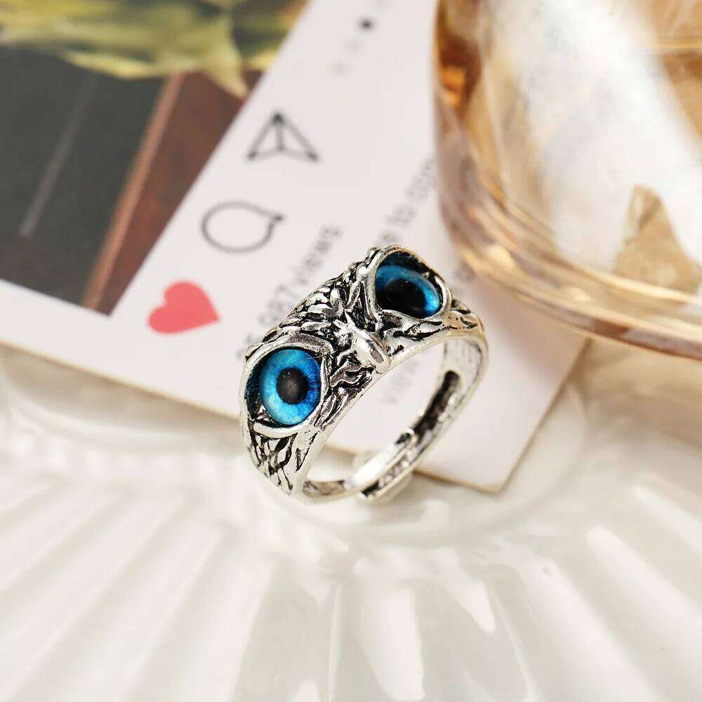 Fashion Charm Vintage Ring for Men Women Cute Animals Owl Youth Gothic Rings Jewelry Accessories Boy Girl Gifts XJ260127