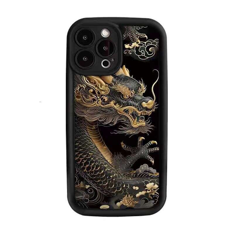 Domineering Xianglong Compatible with iPhone 16 Apple Phone Case 15 Max Matte 14 Pro Shockproof 13 Chinese Style 12 S260128