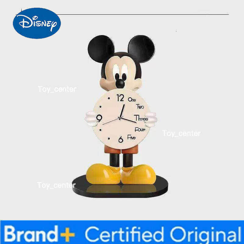 Disney 20cm Cartoon Mickey Figure Model Creativity Clock Living Home Furnishings Room Decoration Collection Gift H260128