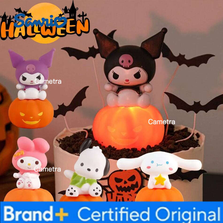 Sanrio New Halloween Decoration Anime s Kuromi Cinnamoroll Melody Glowing Children Toy Kawaii Table Light Illuminating Gifts H26012811