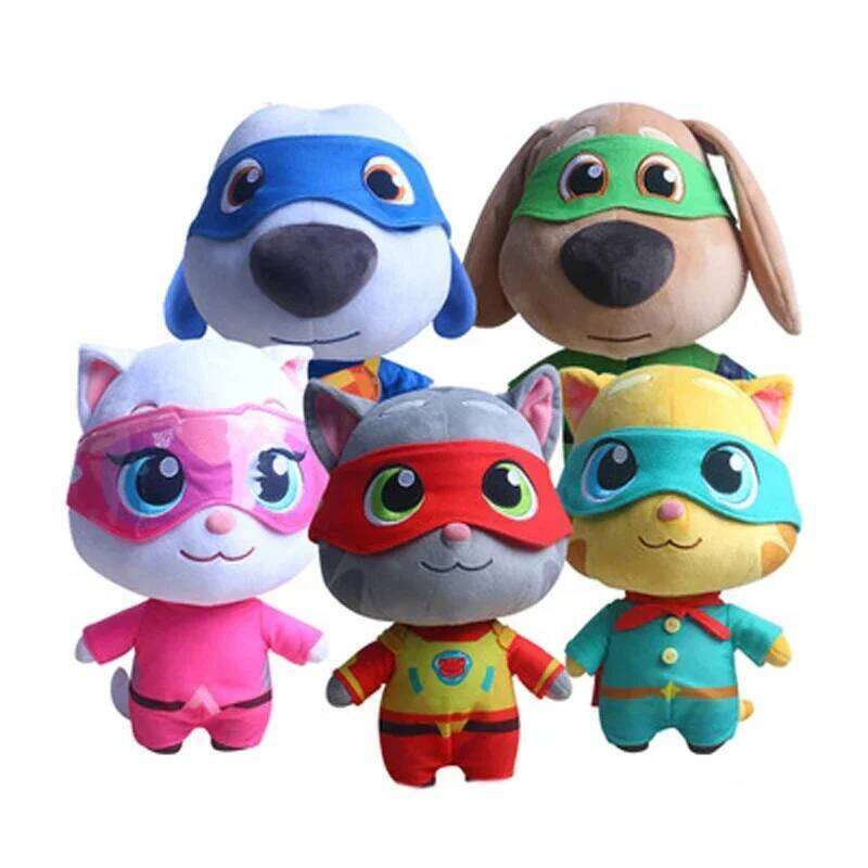 28cm Kawaii Can't Talk Version And Friends Hero Series Talking Tom Angela Hank Ginger Ben Plush Dolls Kids Baby Toys Y260128