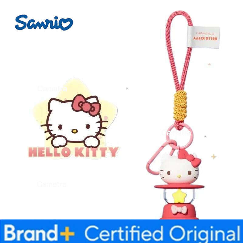 Sanrio Genuine Night Light Pendant Hello Kitty Birthday Couple Keychain Girl Lovely Gift H260128