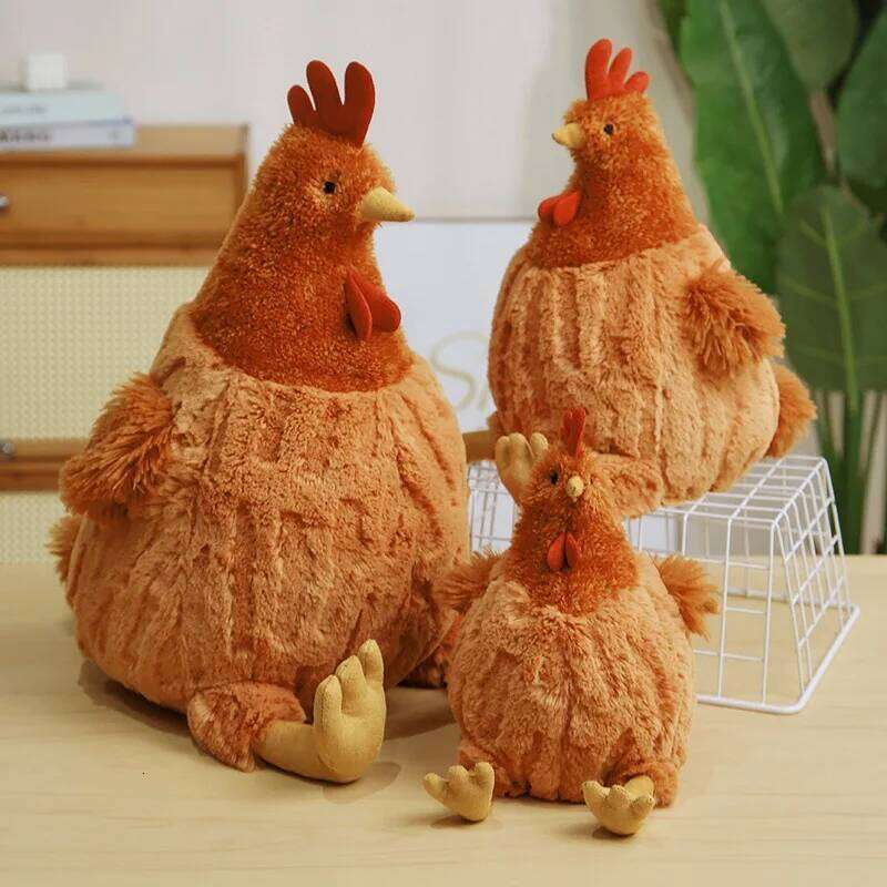 Cecil Chicken Simulation Hen Funny Doll Kids Plush Toys Birthday Gift Creative Pillows Y260128