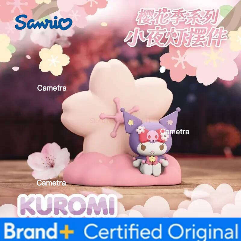 Sanrio New Sakura Series Decor Kawaii Kuromi Cinnamoroll Night Lamp Bedroom Atmosphere Light Girls Gifts H26012811