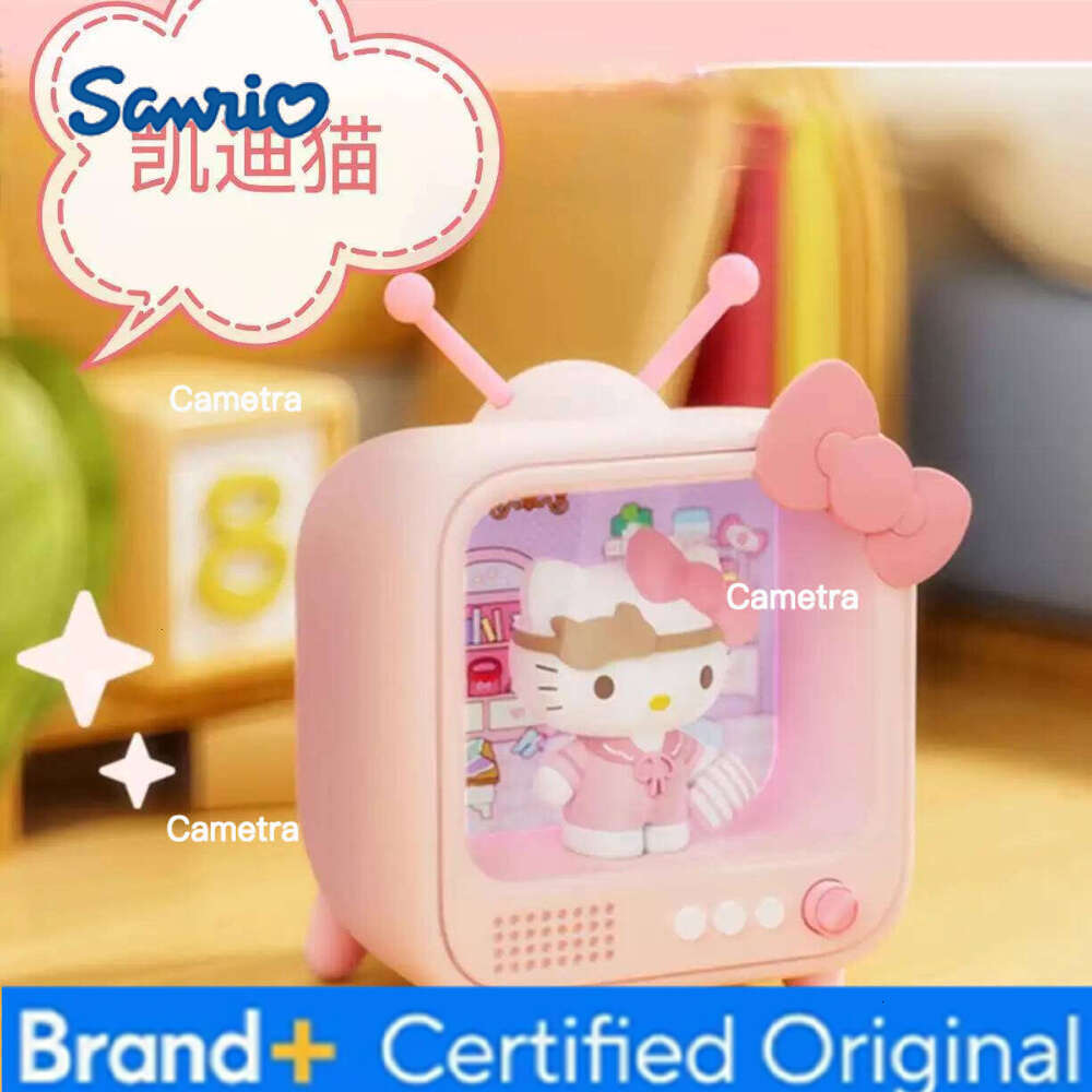 Sanrio Creative Kawai Anime TV Channel Series Luminous Night Light Toys Kuromi Cinnamoroll Hello Kitty Desktop Ornaments H260128