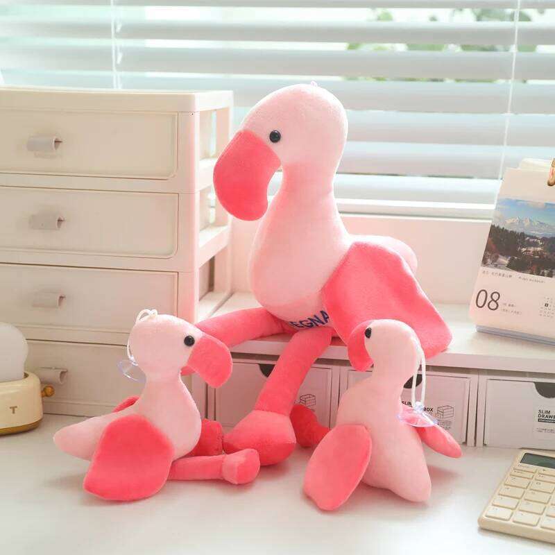 15cm/25cm Cute Pink Plush Toys Soft Cartoon Flamingo for Kids&Girlfriend Holiday Birthday Xmas Gifts Home Decor Y260128