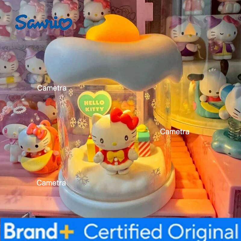 Sanrio Christmas Kuromi Hellokitty Pompompurin Family Winter Candle Light Ornaments Nightlight Blind Box Girl Gift Toys H2601281