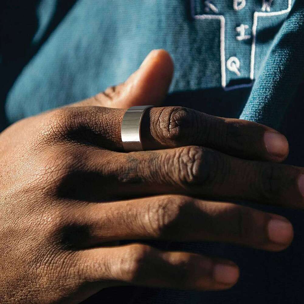 Vnox 6/8/11.5mm for Men, Waterproof Never Fade Stainless Steel Finger Band, Reszibale Plain Classic Basic Punk Ring XJ260127