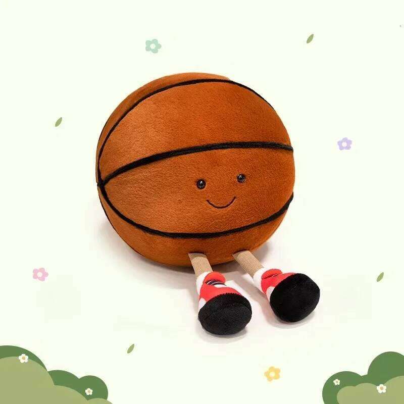 18/25cm Latest Basketball and Football Simulation Stuffed Plush Toy Cartoon Anime Cute Gift for Children Fun Doll Y260128