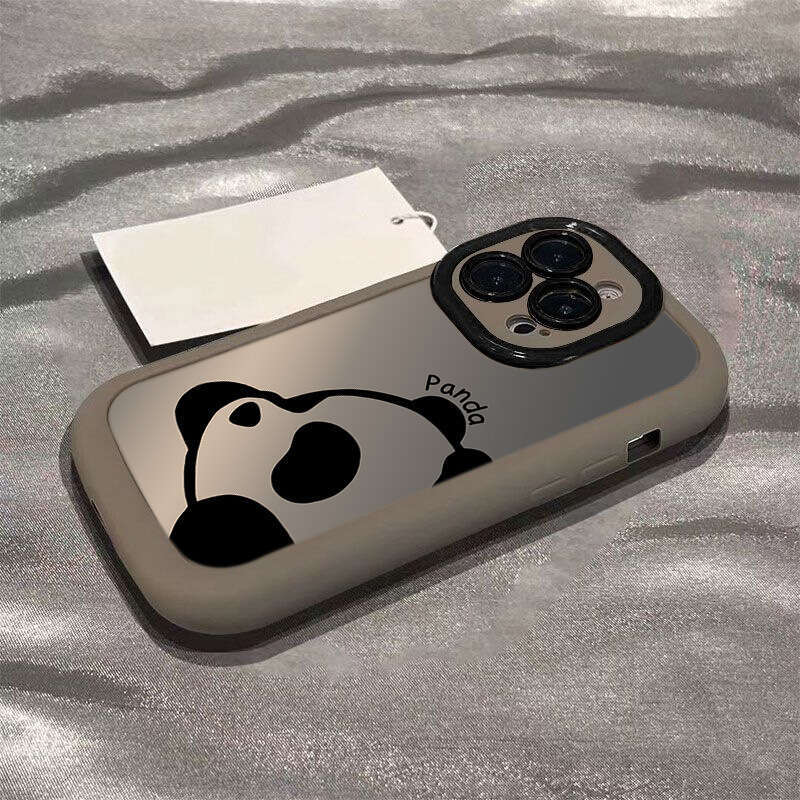 Compatible with Apple 16 New Model 14 Plus Matte 13 Silicone 12 Mini Cartoon Panda 15 Pro Max Phone Case 11 S260128