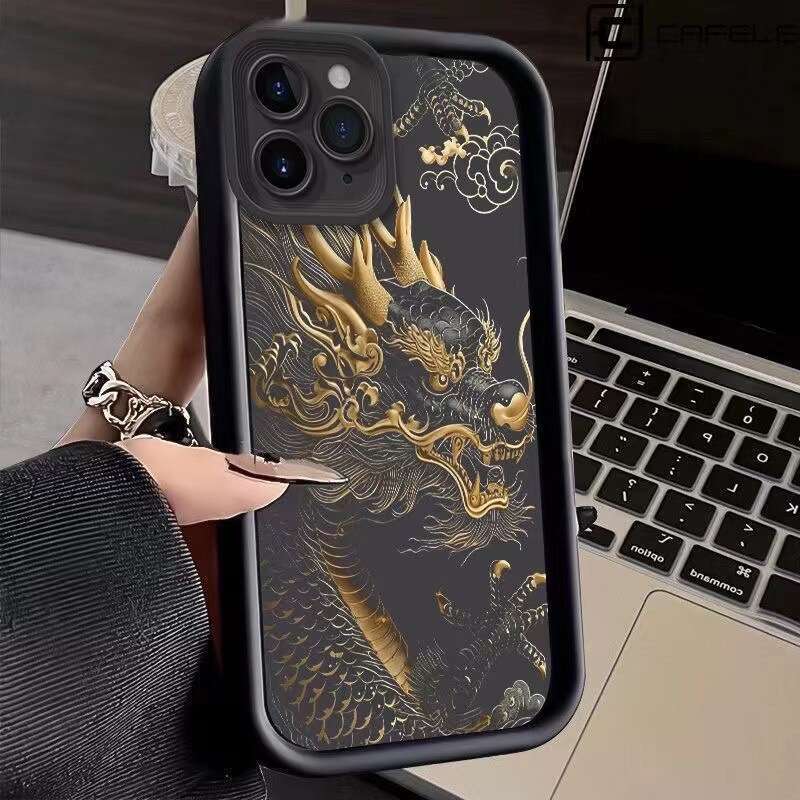 Chinese Dragon Compatible with Apple 15 National Trend 16 Max Phone Case iPhone 17 Cool 14 Pro Niche 13 S260128