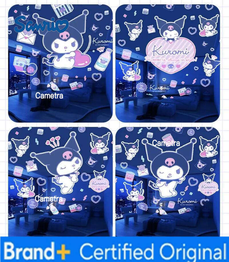 Sanrio Kuromi Rotating Starry Sky Projector Atmosphere Light Cartoon Anime Character Cinnamoroll Pattern Kawaii Birthday Gift H2601281