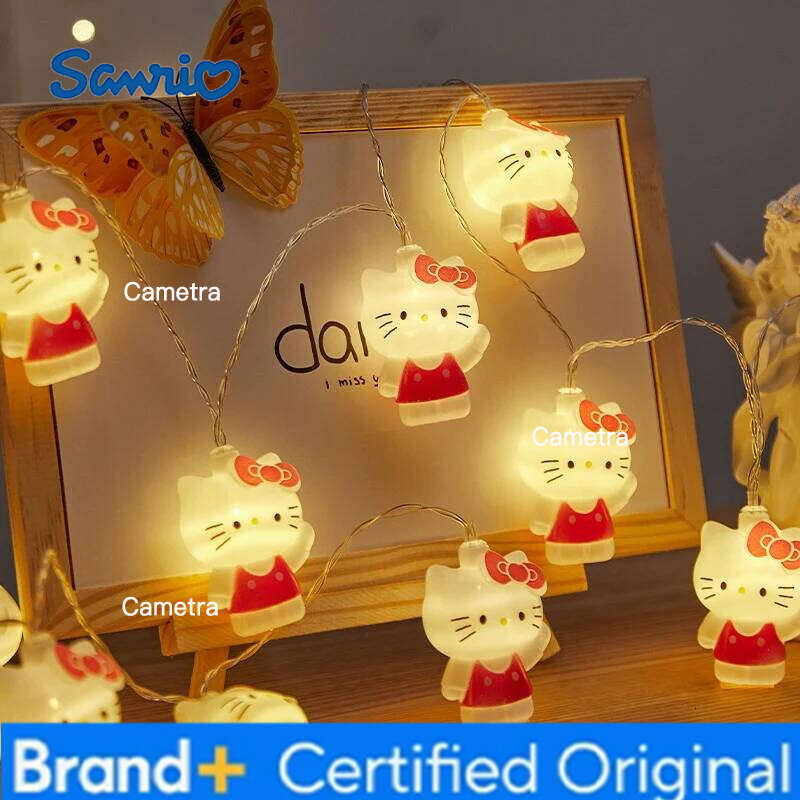 Sanrio Cartoon Hello Kitty Modeling Girls Bedroom Ambient Decorative Cute Cat Lights String H260128