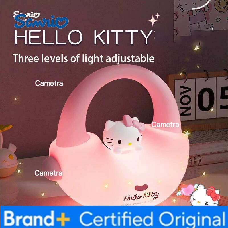 Sanrio Anime Hello Kitty Kuromi Pochacco Cartoon Handbag Style Silicone Night Kawaii Ambient Light Ornament Gift H260128