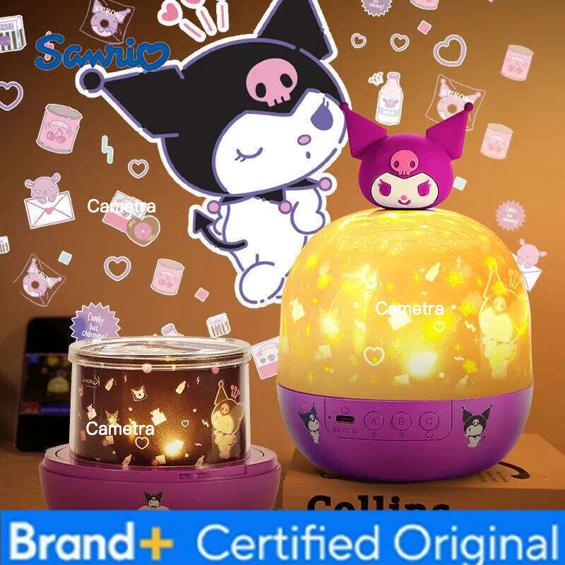 Sanrio New Kuromi Projector Cinnamon Roll Nightlight Children'S Birthday Christmas Gift Bedroom Sky Lamp H260128