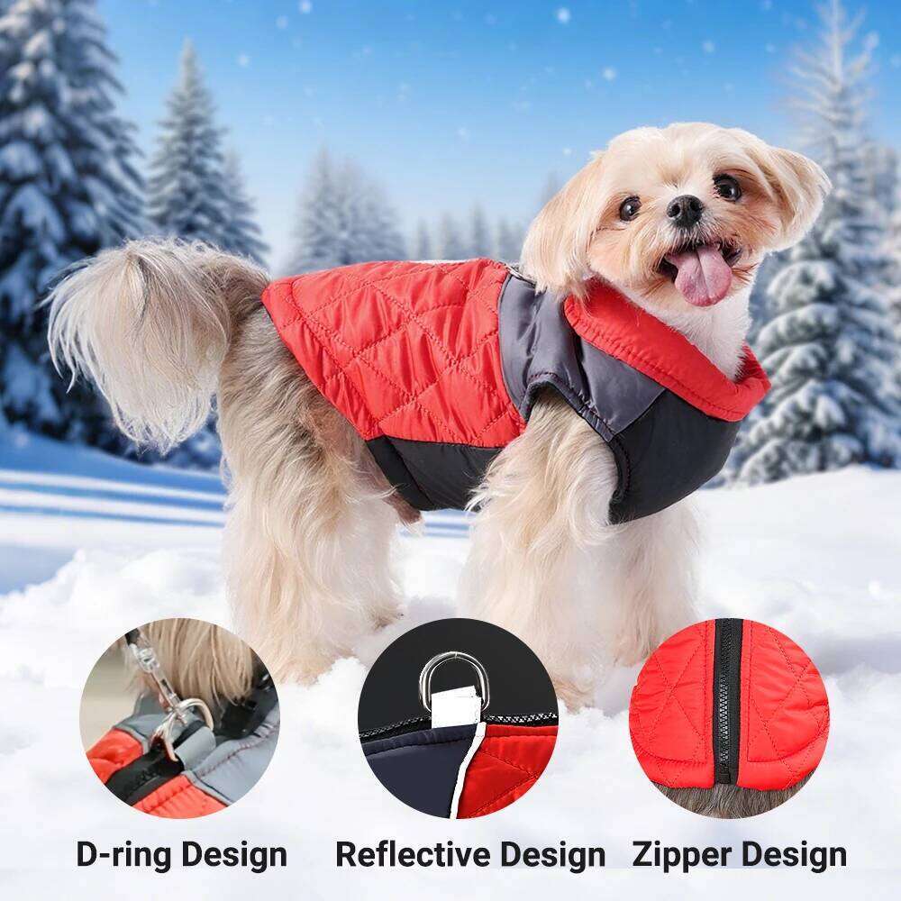 Waterproof Small Dog Coat Autumn Winter Warm Pet Clothes For Dogs Cat Safety Reflective Puppy Vest Jacket Chihuahua Pug Costume XJ260127