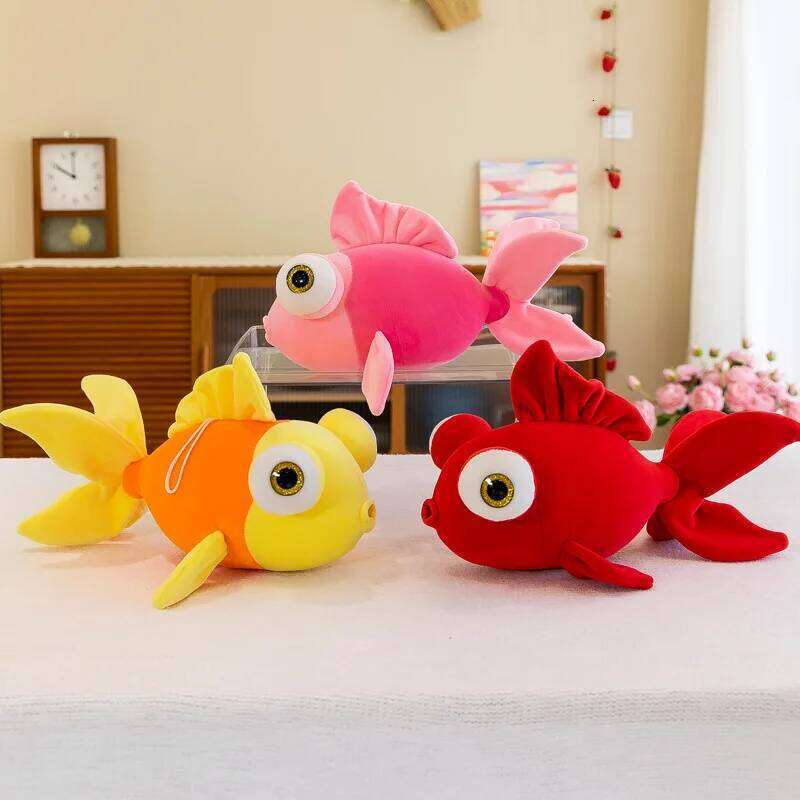 New plush toys for children cushion goldfish dolls Y260128