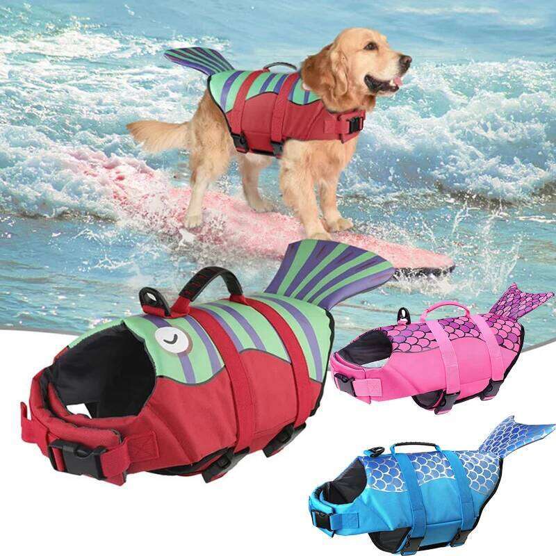 Pet Life Jacket Enhanced Buoyancy Small Dogs Swimming Clothes Safety Vest with Handle for Medium Large Dog Surfing Costume XJ260127
