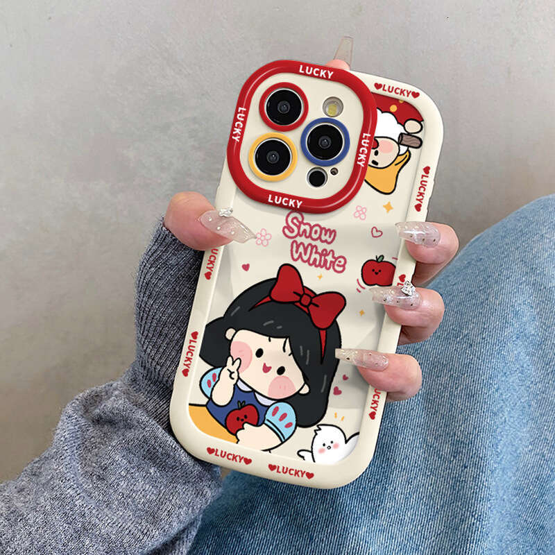 Cute Snow White Princess Compatible Apple 16 Max Phone Case iPhone 15 Pro with Lanyard 14 New Model 13 S260128
