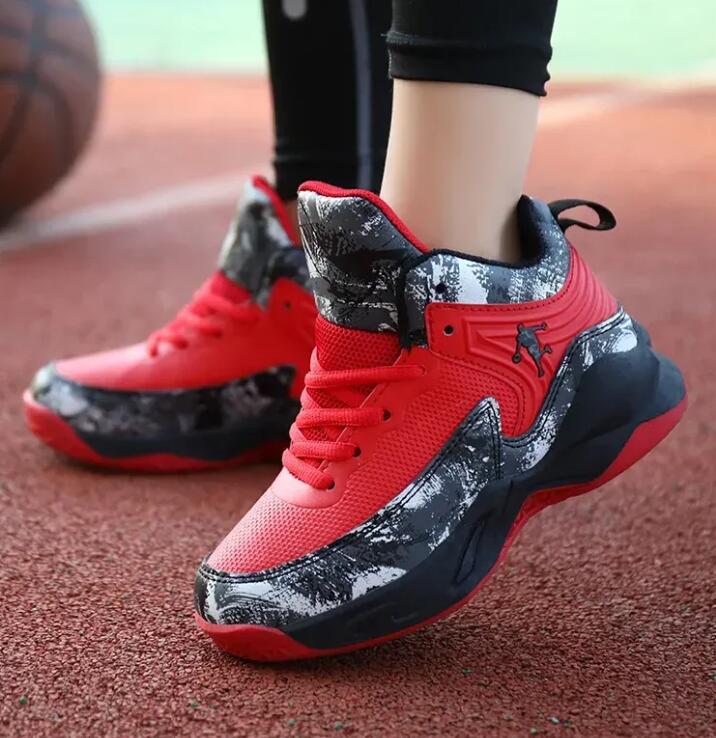 New Boys Fly Brand Basketball Shoes for Kids Sneakers Thick Sole Non-slip Children Sports Shoes Child Boy Basket Trainer Shoes Z 1.28-1