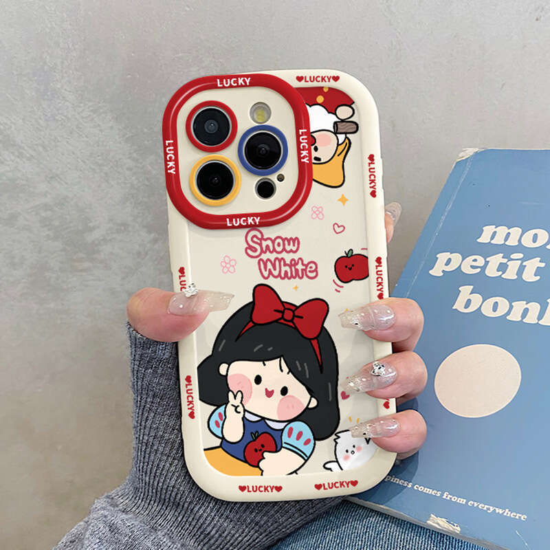 Cute Snow White Princess Compatible Apple 16 Max Phone Case iPhone 15 Pro with Lanyard 14 New Model 13 S260128