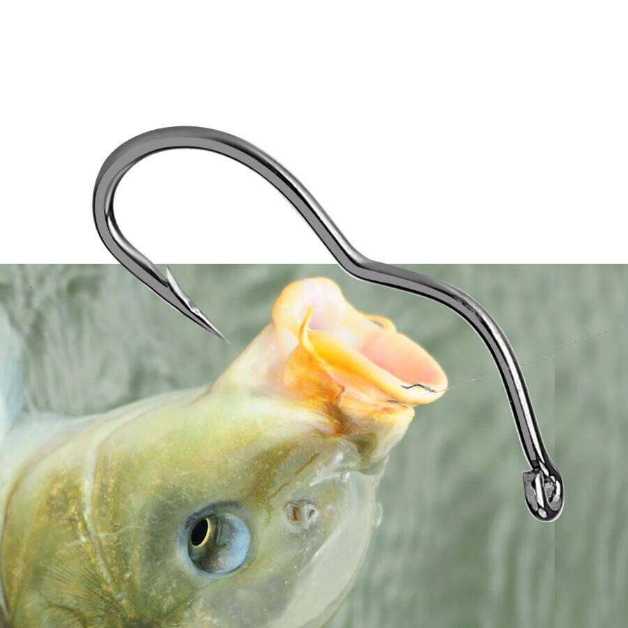 FTK Invention High Carbon Steel Hook Sharp Barbed Automatic Flip Fishhook for Carp With line Fishing Accessories Z260128
