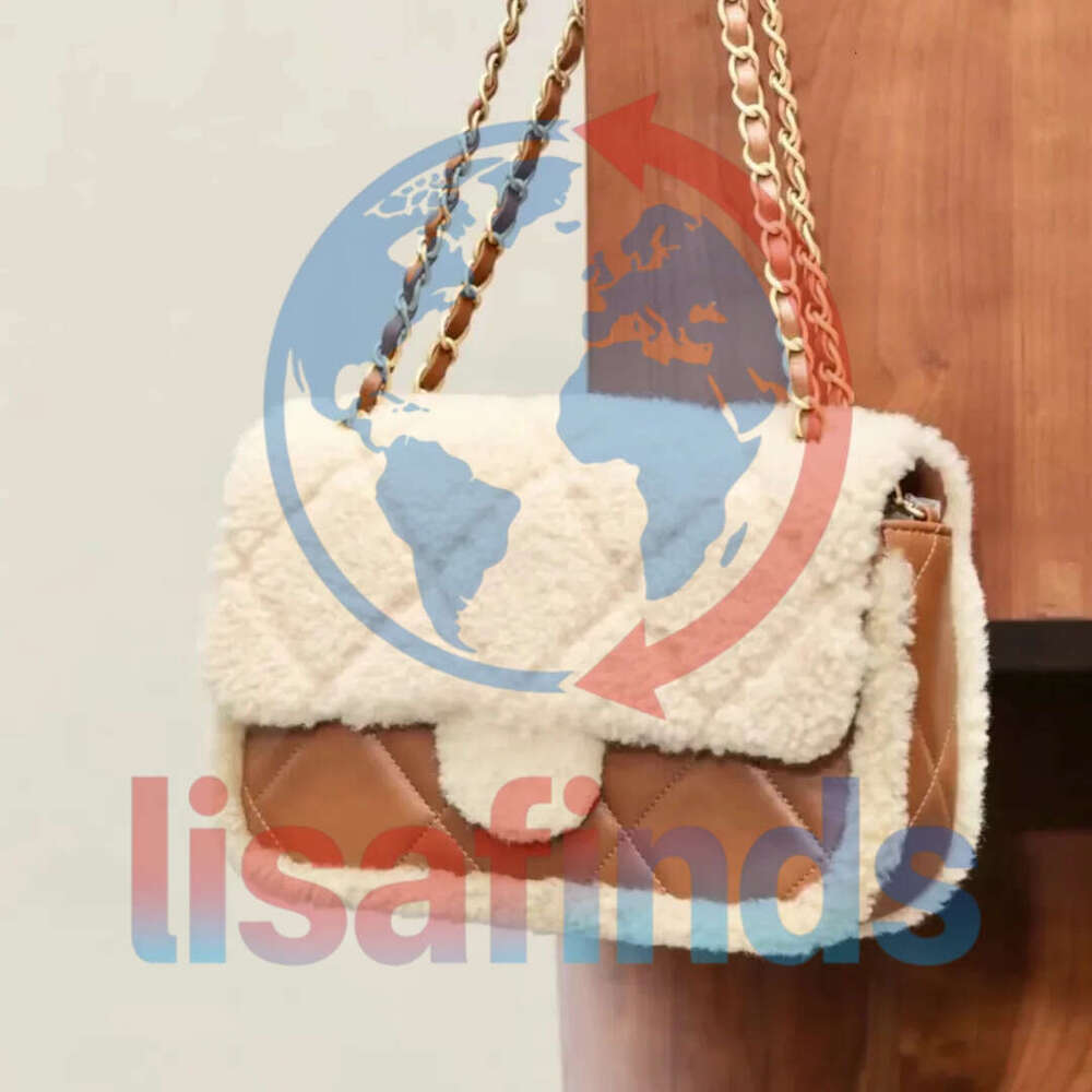 Luxury handbag Fur warm winter Designer Shoulder Womens Mens tote shearling Classic Flap tweed Evening bag Furry Clutch Leather Crossbody Sequin Gold chain Bags
