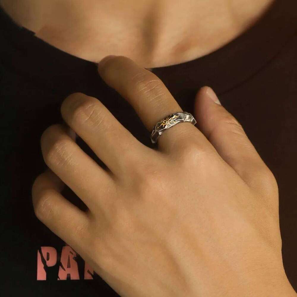 Adjustable Wishing Stone Totem Ring, Stainless Steel Punk Jewelry for Women Men, Comfort Fit Daily Wear Gift Idea XJ260127