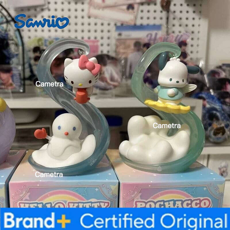 Sanrio Natural Elf Series Glowing Blind Box Cartoon Hello Kitty Merchandise Figurine Collectible Toy Tabletop Decoration Gifts H260128