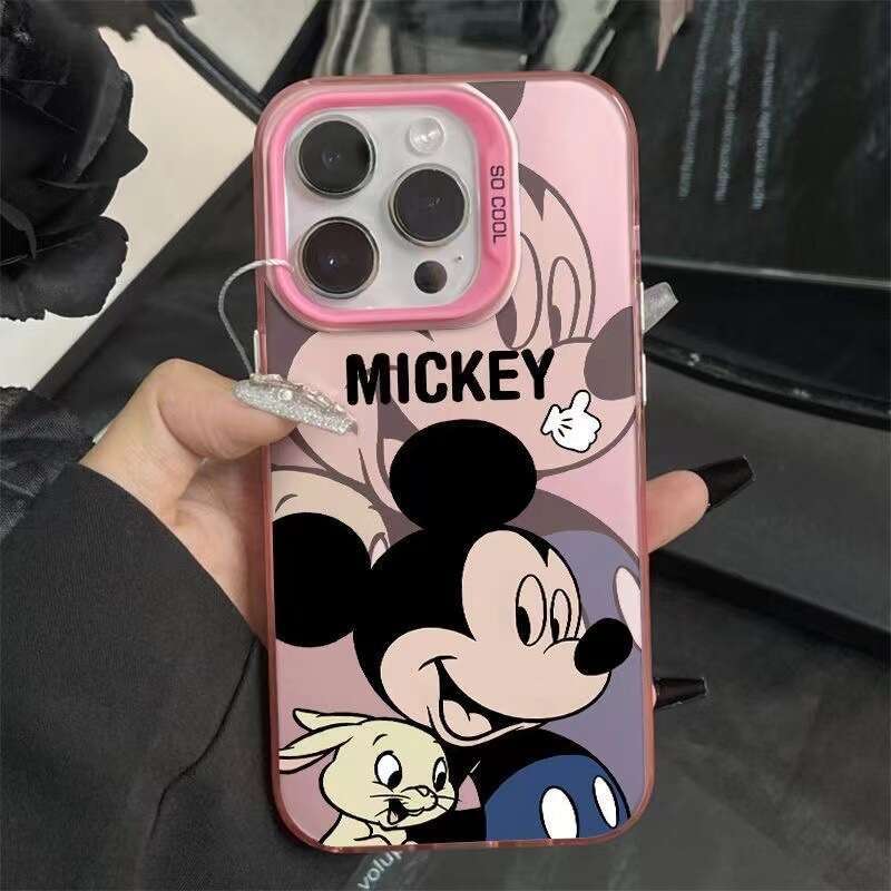 New Cartoon Mickey Apple 16promax Phone Case iPhone15/14 Color Silver 13 High-end Sense x Protective Cover S260128