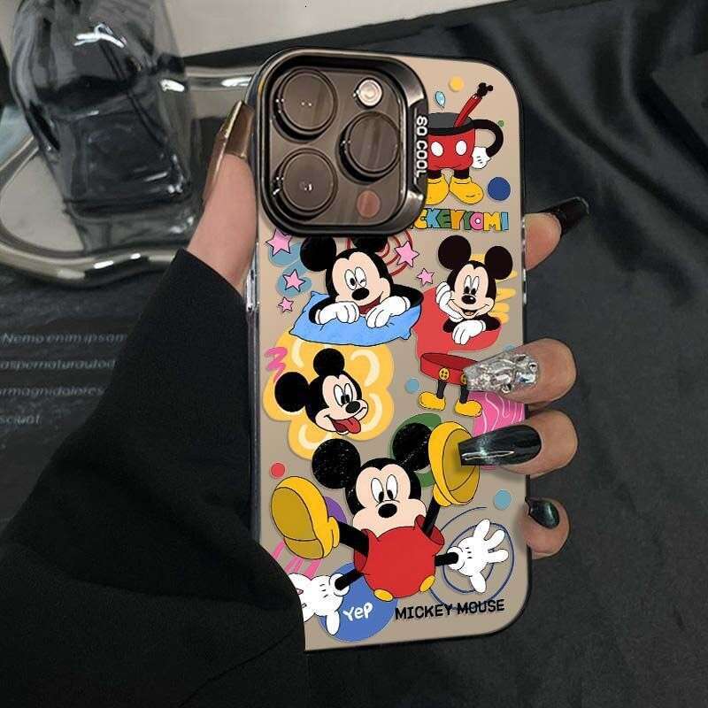 Mickey Compatible with Apple 16 Phone Case iPhone 15/14 Max New 17 Pro Colorful Silver High-end Feel S260128