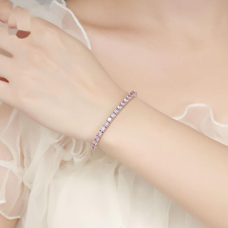 3-5mm 6-9inch designer design Jewelry vvs moissanite tennis bracelet hip hop iced out diamond sterling sier woman tennis chain valentines day gift