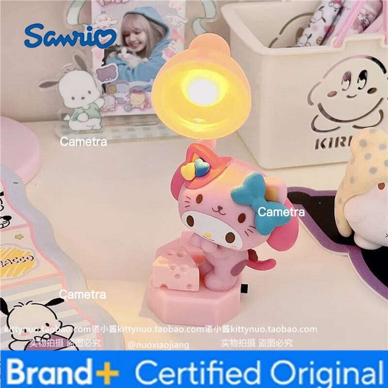 Sanrio Cartoon Kuromi Melody Pochacco Small Desktop Mini Table Night Desk Decorative For Girl Birthday Gift Lamp Diy H26012811