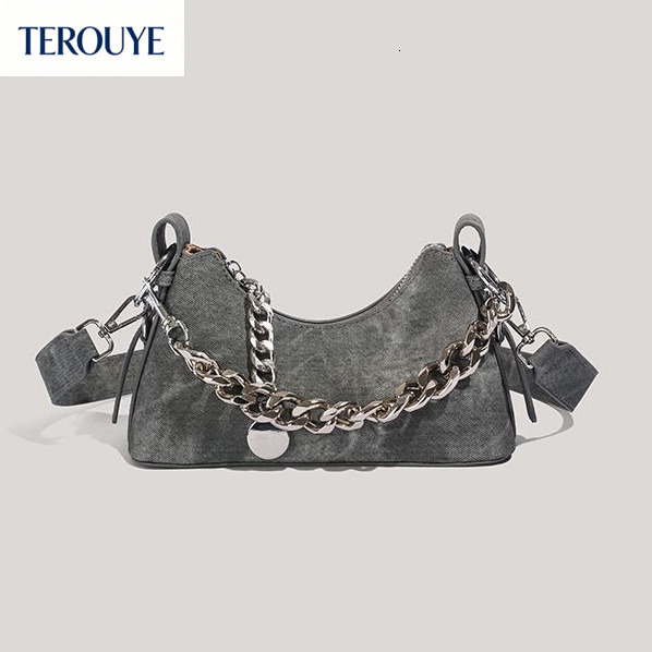 TEROUYE Autumn/Winter New French Style bag bag Underarm Bag Light Luxury Elegant Trendy Style Chain Style Shoulder Bag