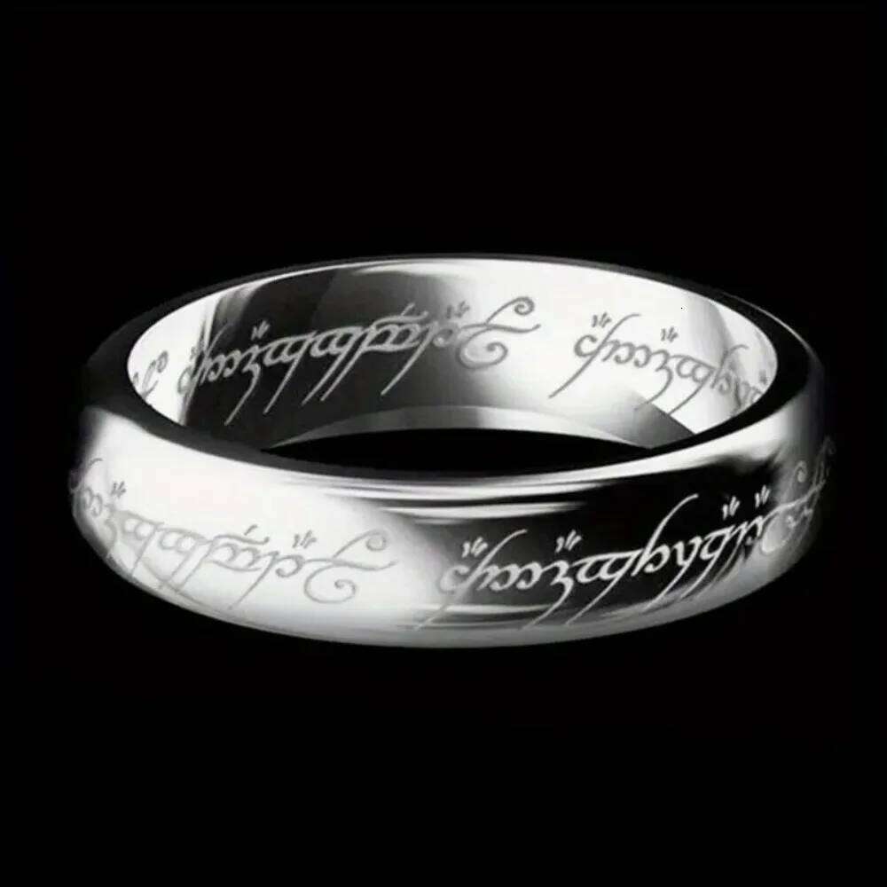6MM Stainless Steel Laser Engraving Exquisite Couples Wedding Rings, Men And Women Fashion Movie Jewelry Gifts Wholesale XJ260127