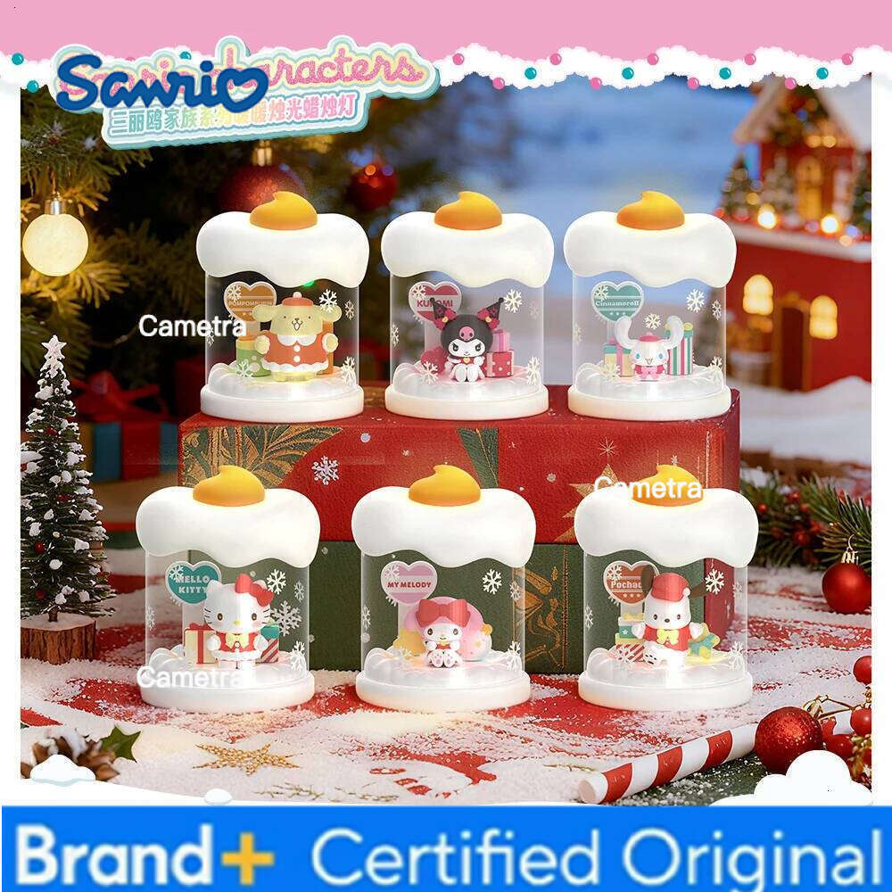 Sanrio Genuine Night Light Winter candles Luminous ornament Table Decor Home Display Holiday Gift For Kids Couples Cozy H2601281