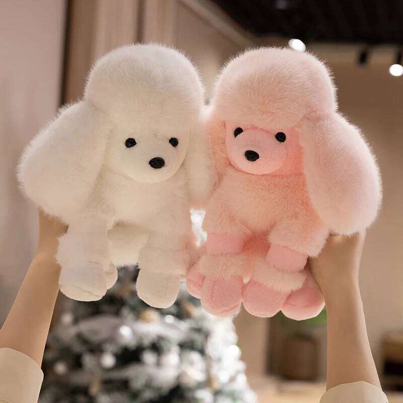 25cm Kawaii Cartoon Poodle Plush Super Soft Stuffed Pillow Toy Kids Dog lovers Birthday Gift Home Sofa Decor Y260128
