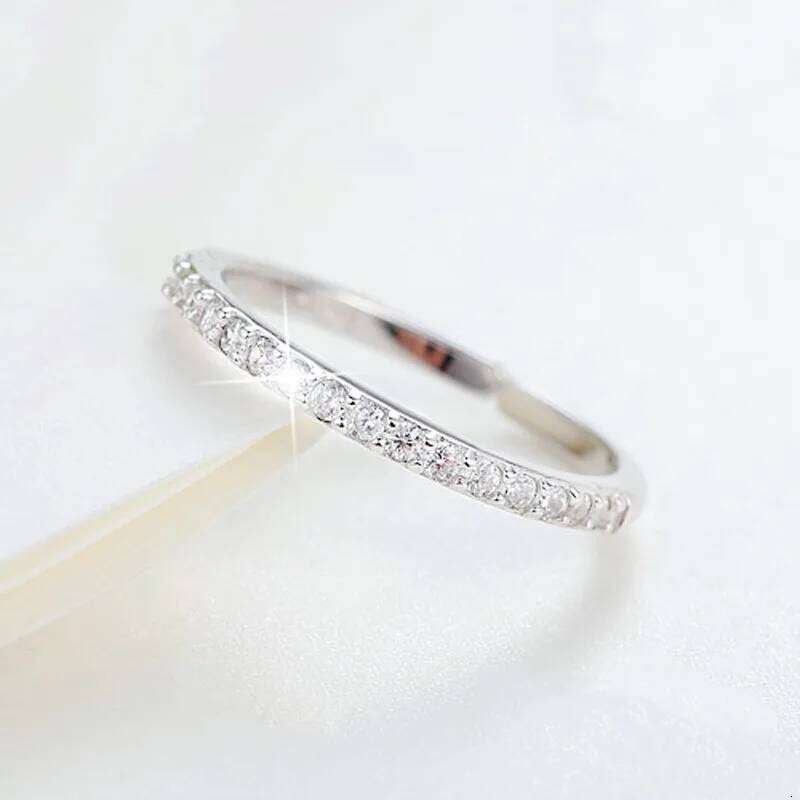 Sterling Silver Single Row Zircon Rings For Women Wedding Luxury Party Jewelry Accessories Wholesale Jewellery Money 925 XJ260127