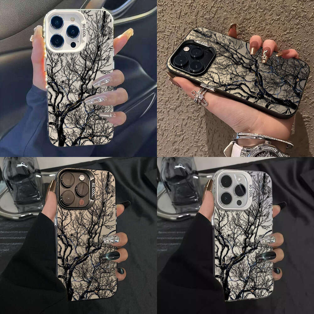 Sketch of a Dead Tree Suitable for Apple 16 Pro Max Creative iPhone 13/12 Phone Case 15 Plus Shockproof 11 S260128 753