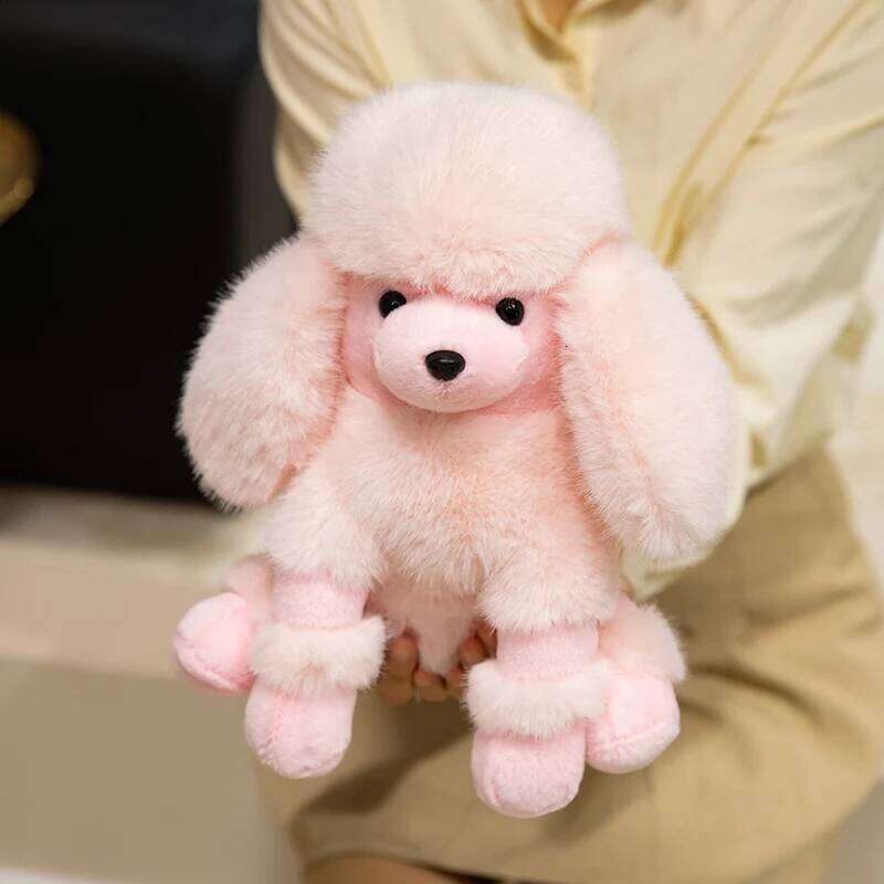 25cm Kawaii Cartoon Poodle Plush Super Soft Stuffed Pillow Toy Kids Dog lovers Birthday Gift Home Sofa Decor Y260128