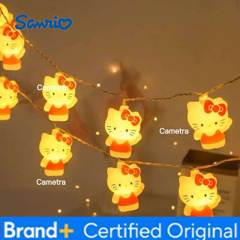 Sanrio 1.5/3m LED Cartoon Hello Kitty String Lights Kids Room Battery/Usb Operated Hanging Lamp Christmas Festival Decor Light H260128