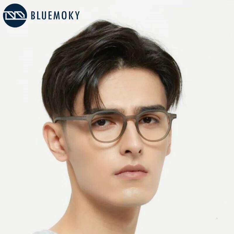 BLUEMOKY Retro Round Prescription Eyeglasses Men Women Fashion Progressive Glasses Anti-Blue Light Myopia Hyperopia Eyewear 26Y0128