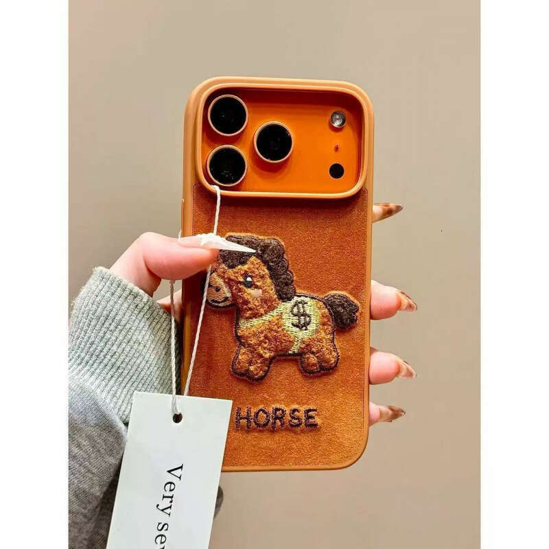 Autumn Winter Velvet Embroidered Money Pony Hair Ball Lanyard Compatible with iPhone 17 Pro Max Apple 16 Phone Case 15 S260128 d61