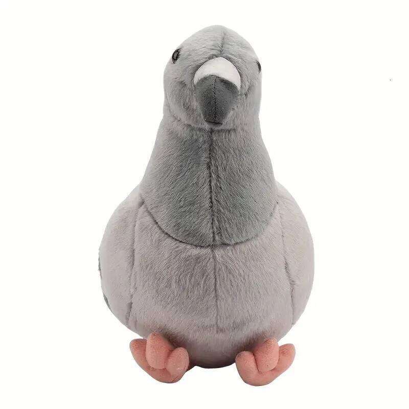 Kawaii Simulated Gray Pigeon Toy Cute Soft Stuffed Animals Plush Dove Bird Doll Birthday Halloween Gift Bing Bong for Kids Y260128