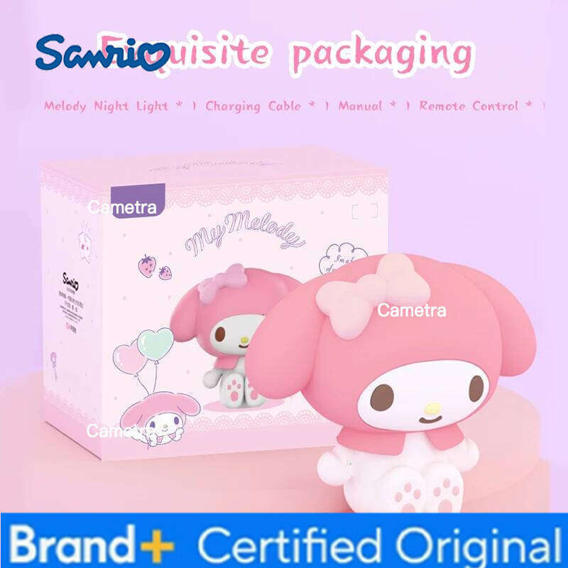 Sanrio Kawaii New Pat Light Bedroom Bedlight Anime Melody Night Lamp Desktop Decor Ornaments Girls Gift H260128