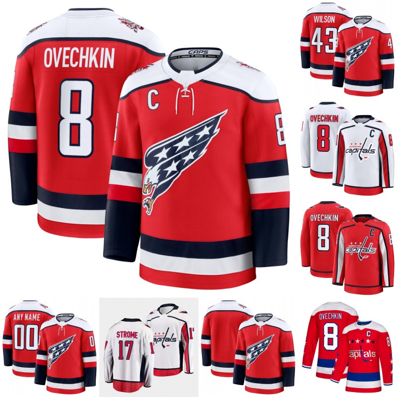 WashingtonCapitals Jersey Alex Ovechkin Pierre-Luc Dubois Jakob Chychrun Charlie Lindgren John Carlson Ryan Leonard Aliaksei Protas Hendrix Lapierre