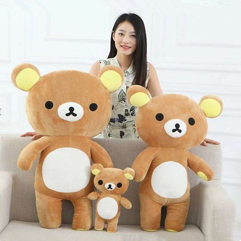 35-90cm Hug Rilakkuma Japanese Anime Plush Toy Bear Doll Sleeping Pillow Bedroom Sofa Gifts For Kids Girl Kawaii Y260128