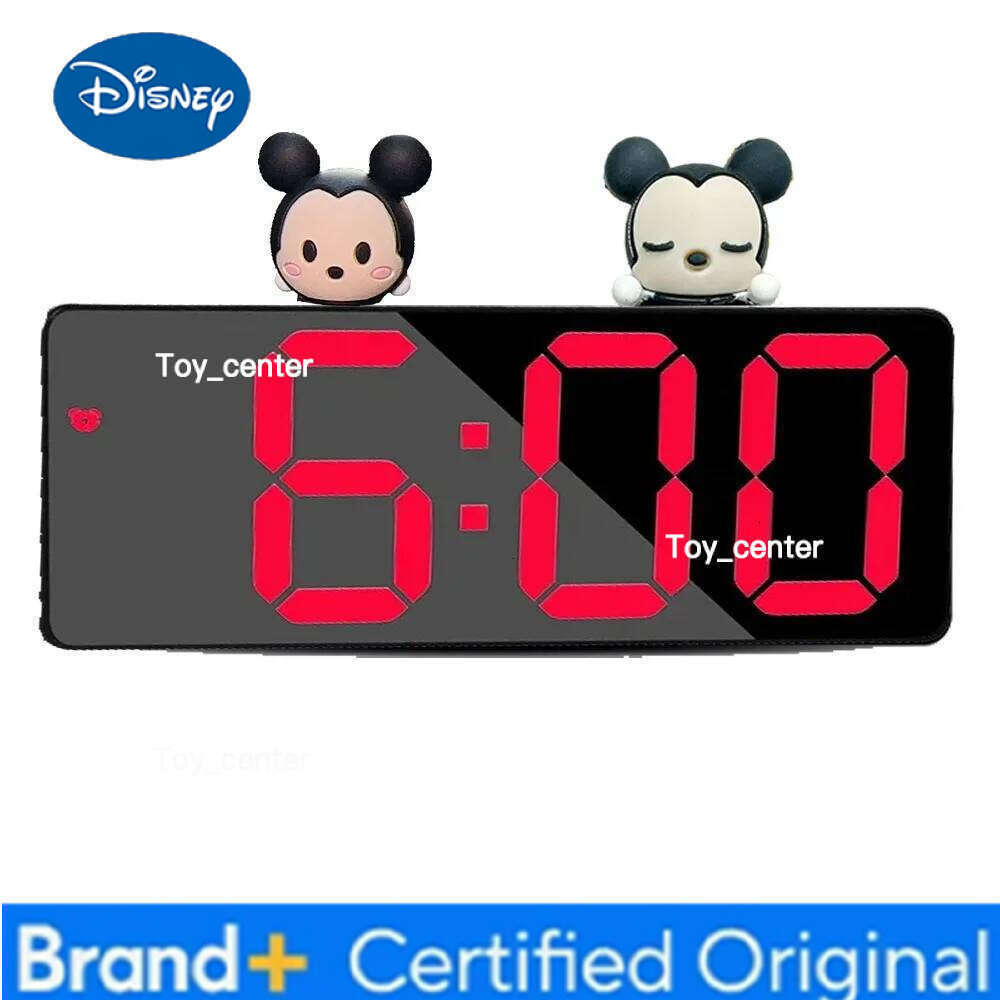 Disney Mickey Cartoon Digital Alarm Voice Control Table Clock Snooze Night Mode 12/24H Electronic LED Clocks H260128