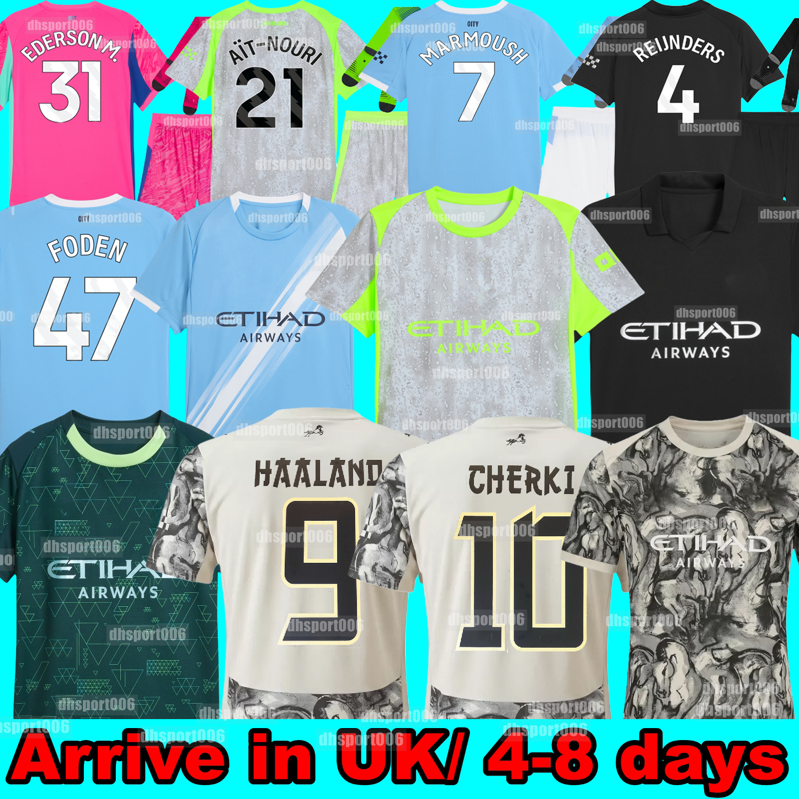 CHERKI 10 25 26 HAALAND soccer jerseys DE BRUYNE GREALISH KOVACIC FODEN FERRAN 2025 2026 football shirt uniforms men kids MAN City RODRIGO Manchestes Player