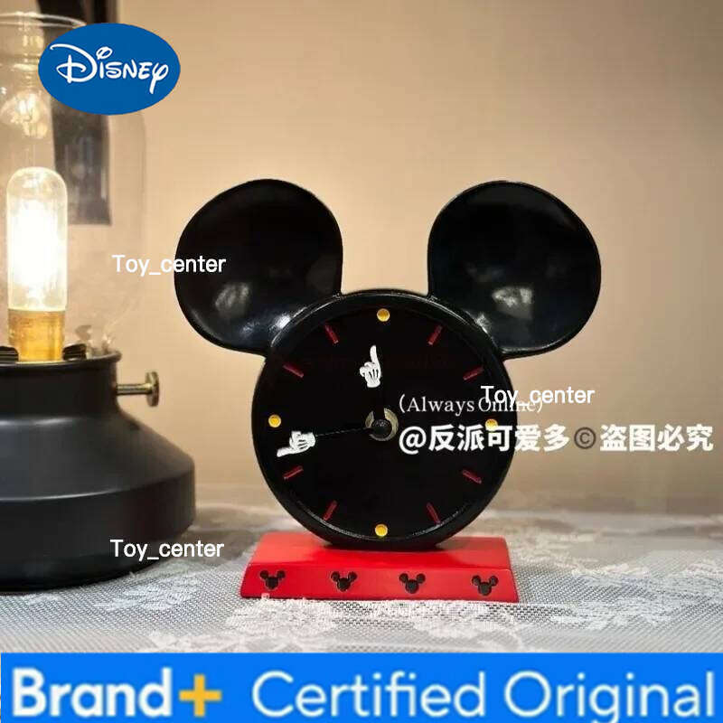 Disney New Animation Mickey Mouse Style Clock Cartoon Desktop Ornaments Anime Figure Living Room Simple Home Decoration Present H260128